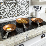 6-Piece Non-Stick Ceramic-Coated Frying Pan Cookware Set w/ 3 Utensils